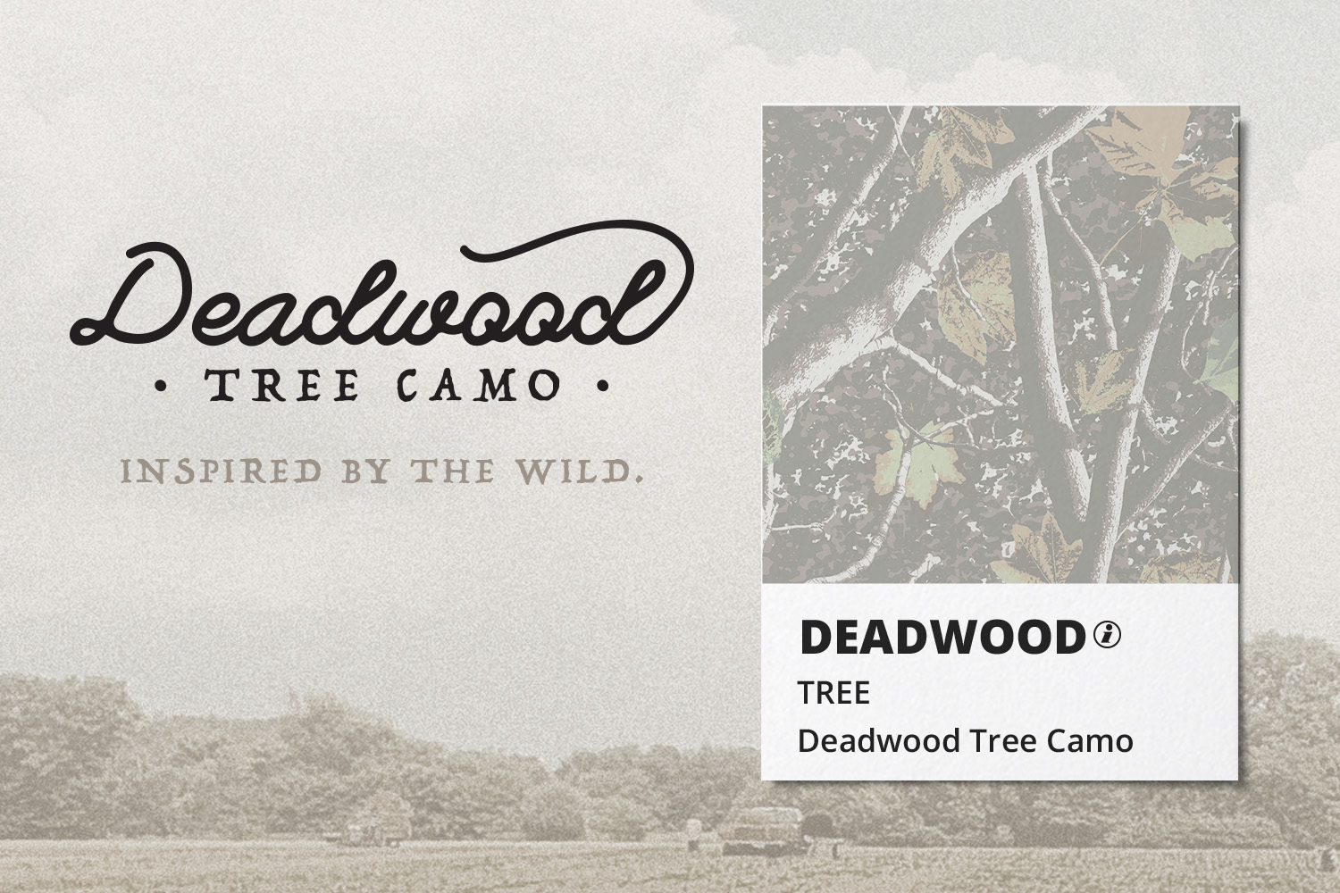 Deadwood Tree Camo pantone swatch graphic