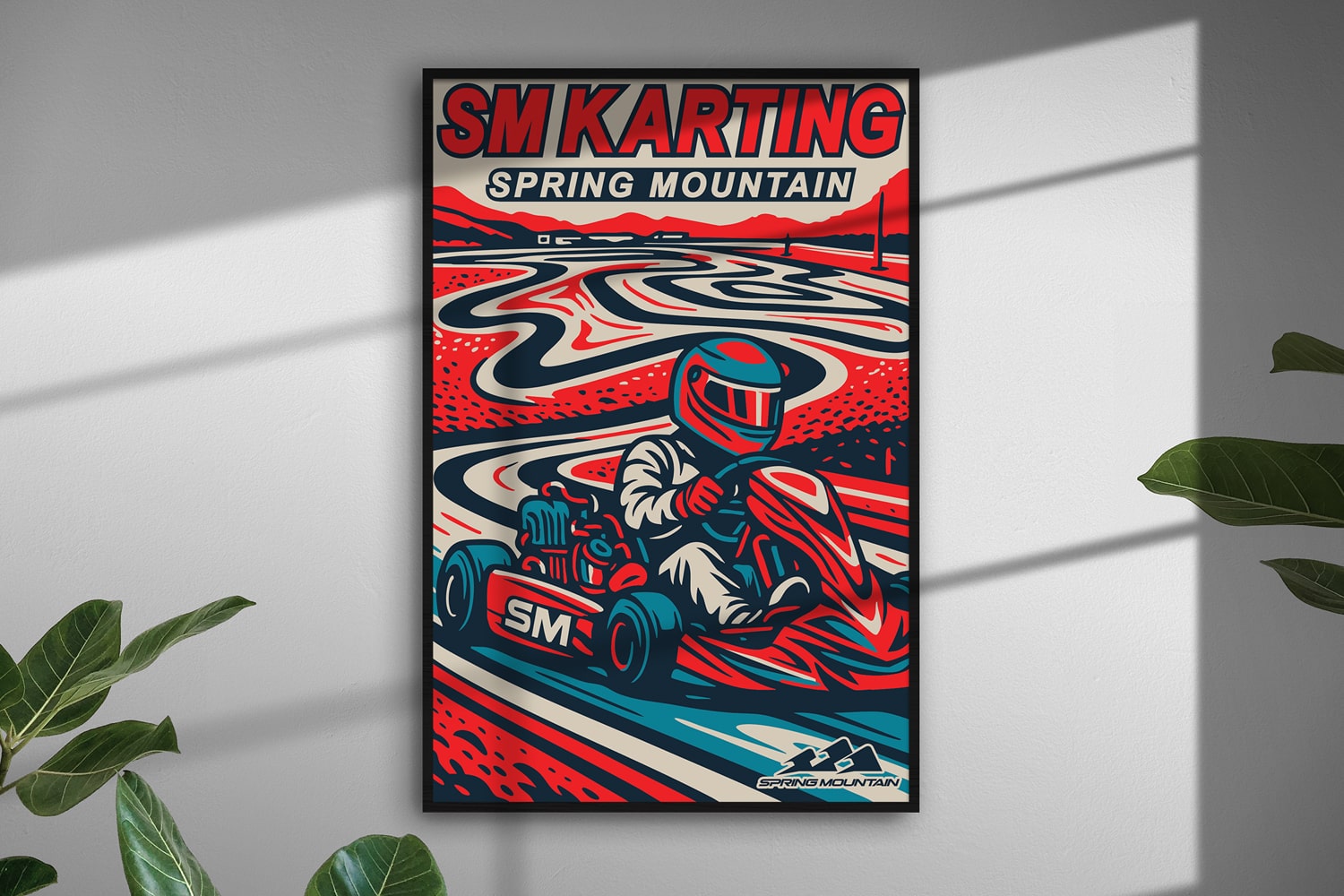 track-side branded flags