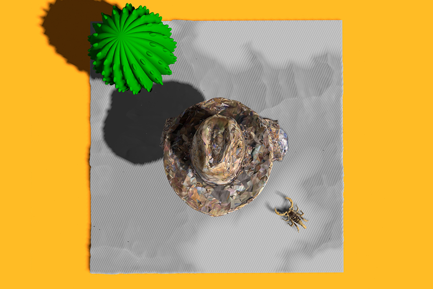 overhead shot of a 3d scene made with mml - metaverse markup language