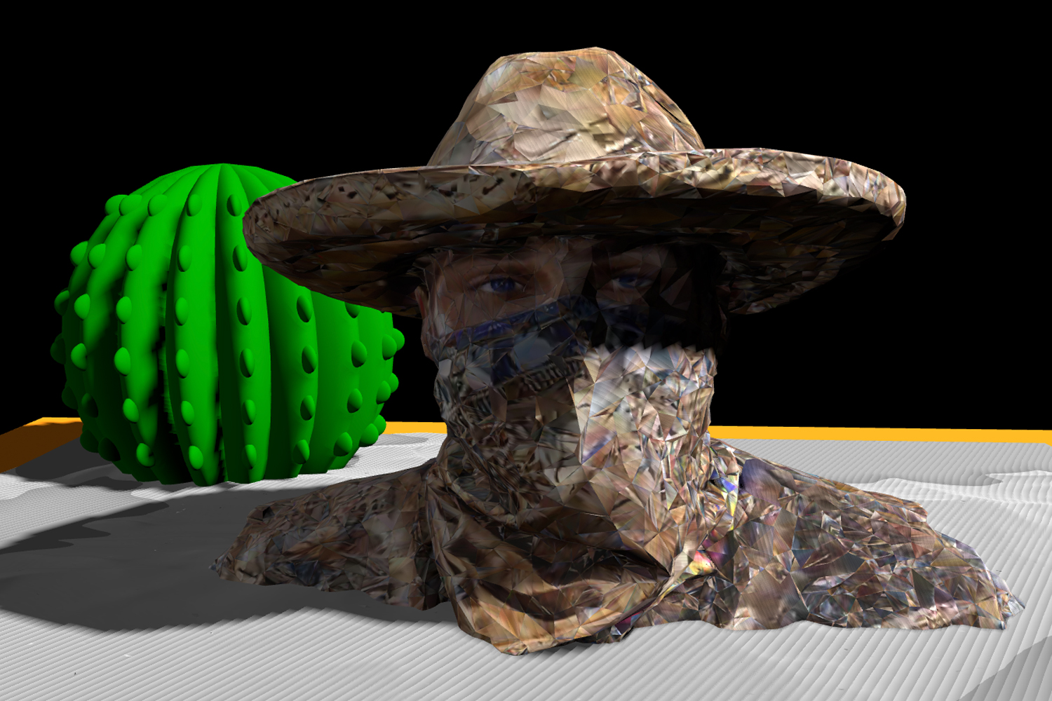 3D cowboy object